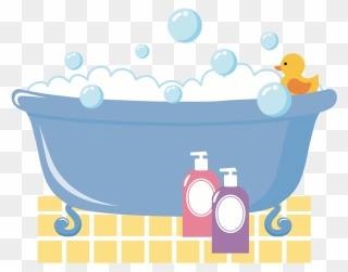 Bathtub With Bubbles Clipart - Png Download