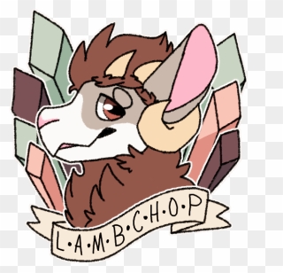 Lambchop Badge By Owlyfeathers - Cartoon Clipart