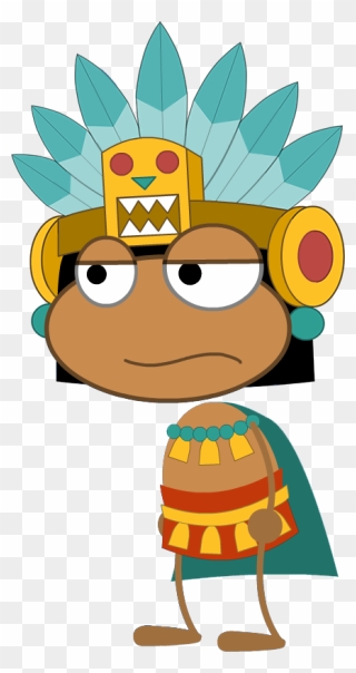 Aztecking - Cartoon Aztec Warrior Clipart