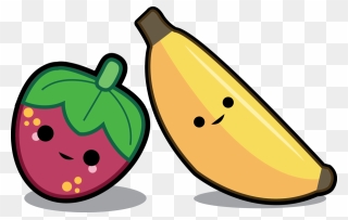 Banana - Strawberry And Banana Drawing Clipart