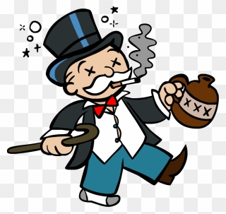 Fishing Clip Drunk - Rich Uncle Pennybags Clipart - Png Download