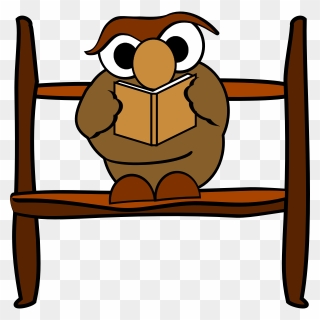 Owl Reading A Book - Animasi Buku Png Clipart