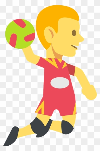 Person Playing Handball Emoji Clipart - Handball - Png Download