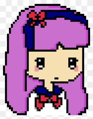 Anime School Girl - Cute Anime Pixel Art Clipart