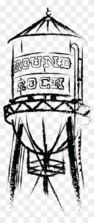 Water Tower Round Rock Arts - Round Rock Water Tower Illustration Clipart