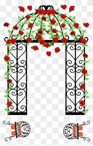 Red Romantic Wedding Background Clipart