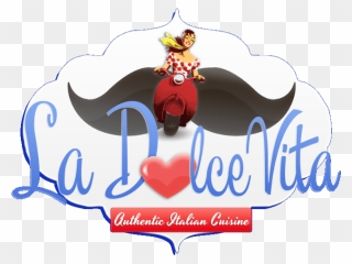 La Dolce Vita Authentic Italian Cuisine - Viva Italia Retro Travel Clipart