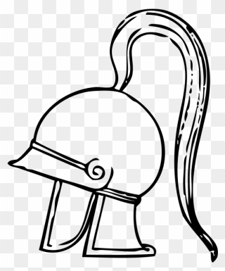 Vector Image Of Helmet Of King Leonidas - Greek Clip Art - Png Download