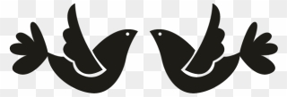 Lovebird Motif Drawing Image - Swallow Clipart