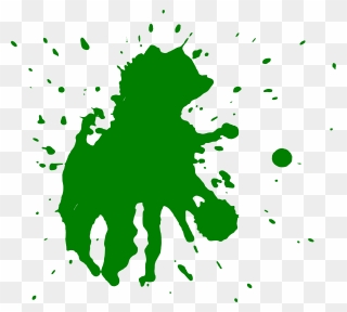 Paint Clip Art - Transparent Background Green Paint Splatter - Png Download