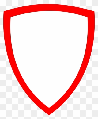 Shield, Wht W Red Border Svg Clip Arts - Red Outline Of A Shield - Png Download