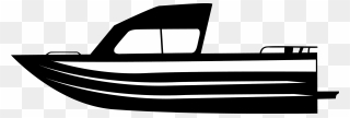 Fisherman Clipart Skiff - Boat Clipart Black And White Free - Png Download