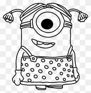 Collection Of Free Minion Drawing Eye Download On Ui - Easy Minion Colouring Pages Clipart