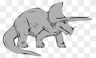 Triceratops Images Free For Commercial Use - T Rex Triceratops Clipart Dinosaurs - Png Download
