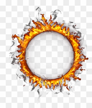Glowing Burning Circle Png - Fire Circle Transparent Background Clipart