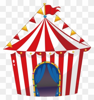 Tent Circus Carnival Illustration - Carnival Tent Clipart - Png Download
