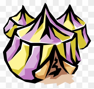 Vector Illustration Of Tent Portable Homes Used By Clipart