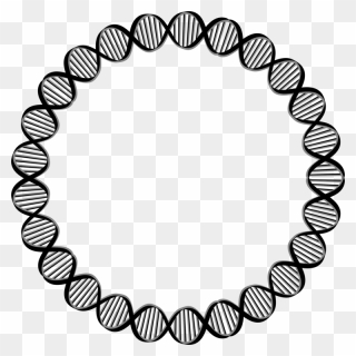 Line Art,area,monochrome Photography - Dna Circle Png Clipart