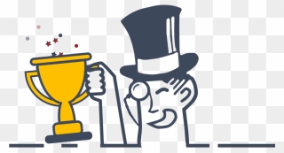 Barons Bus Award Winning Services Still - Trophy Holding Animated Gif Clipart