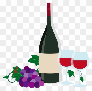 Wine Grape Drink Clipart - Wine - Png Download