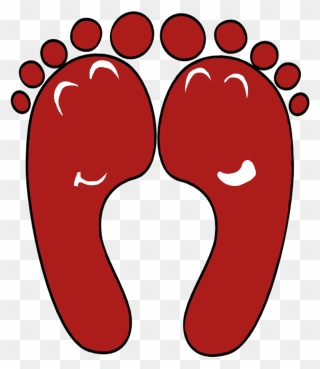 Happy Feet Red Simple Small - Cartoon Red Feet Clipart