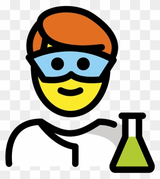 Man Scientist Emoji Clipart - Scientist - Png Download