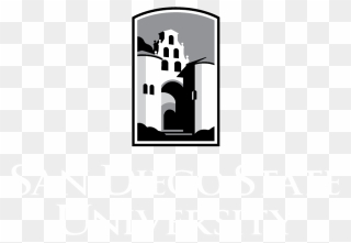 San Diego State University Black And White Clipart