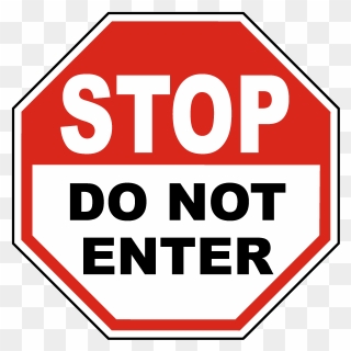 Enter Clipart Png - Stop Sign Transparent Png