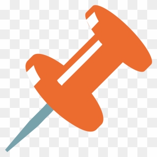 Emoji Pushpin Drawing Pin Android - Transparent Background Orange Push Pin Png Clipart