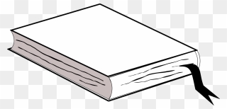 Transparent Book Clipart Black And White - Book With Bookmark Clipart - Png Download
