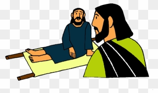 Jesus Heals A Paralytic Clipart - Png Download