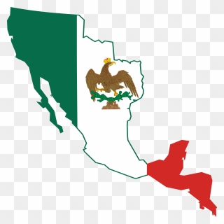 First Mexican Empire Flag Map Clipart