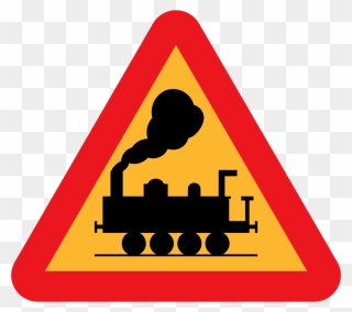 Train Roadsign - Rail Road Signs Clipart - Png Download