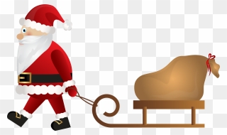 Picture Free Library Santa Claus Sleigh Clipart - Clipart Santa Claus Sleigh - Png Download