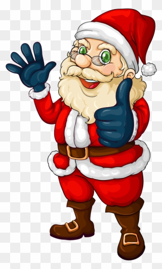 Santa Claus Png Clipart - Santa With Christmas Tree Transparent Png