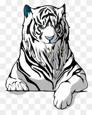 Head Clipart White Tiger - White Tiger Drawing Png Transparent Png