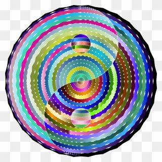 Disco Concentric Yin Yang Clip Arts - Psychedelic Anything - Png Download