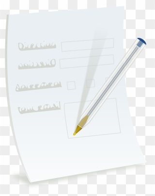 Paper Form With Ballpoint Svg Clip Arts - Change Request Form Icon - Png Download