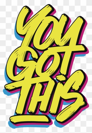 Colourful You Got This Quote Motivational Wall Sticker Clipart