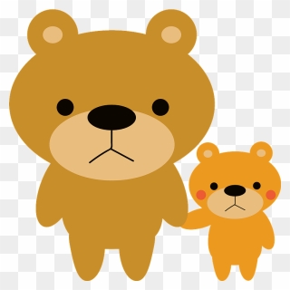 Bears Animal Clipart - 動物 手 を 繋ぐ イラスト - Png Download