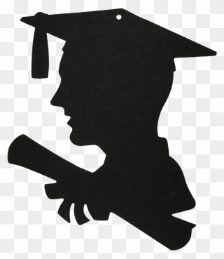 Graduation Ceremony Graduate University Clip Art Vector - Male Graduation Silhouette - Png Download