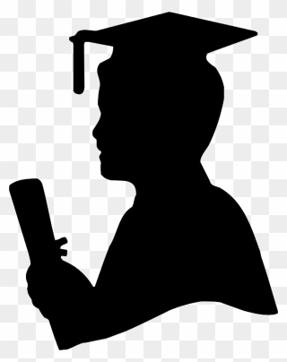 Graduation Boy Png - Male Silhouette Graduation Clipart