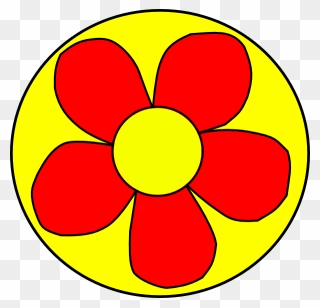 Red And Yellow Flower Clipart - Png Download