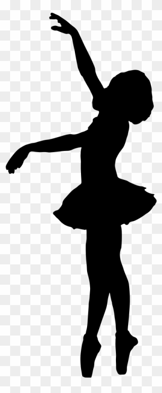 Ballet Dancer Silhouette Vector Graphics - Kid Ballerina Silhouette Png Clipart