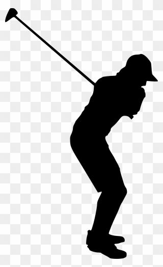 Silhouette Golf Clip Art - Transparent Background Golfer Silhouette Png