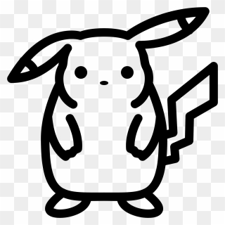 Transparent Png Pikachu - Pokemon Go Black And White Clipart