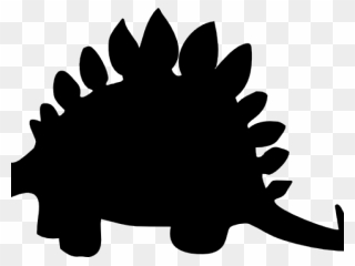 Stegosaurus Clipart Dinosaur Silhouette - Silhouette Dinosaur Clip Art - Png Download
