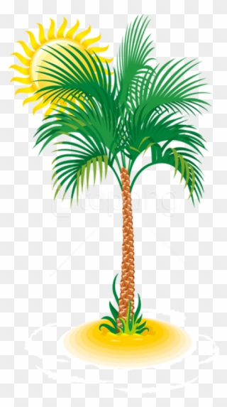 Free Png Download Palm And Sun Clipart Png Photo Png - Sun Palm Tree Cartoon Transparent Png