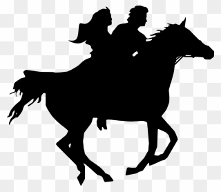 Horse Racing Equestrian - Riding Horse Silhouette Png Clipart
