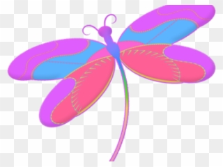 Dragon Flies Cartoon - Pink Dragonfly Clipart Pink Dragonfly Cartoon - Png Download